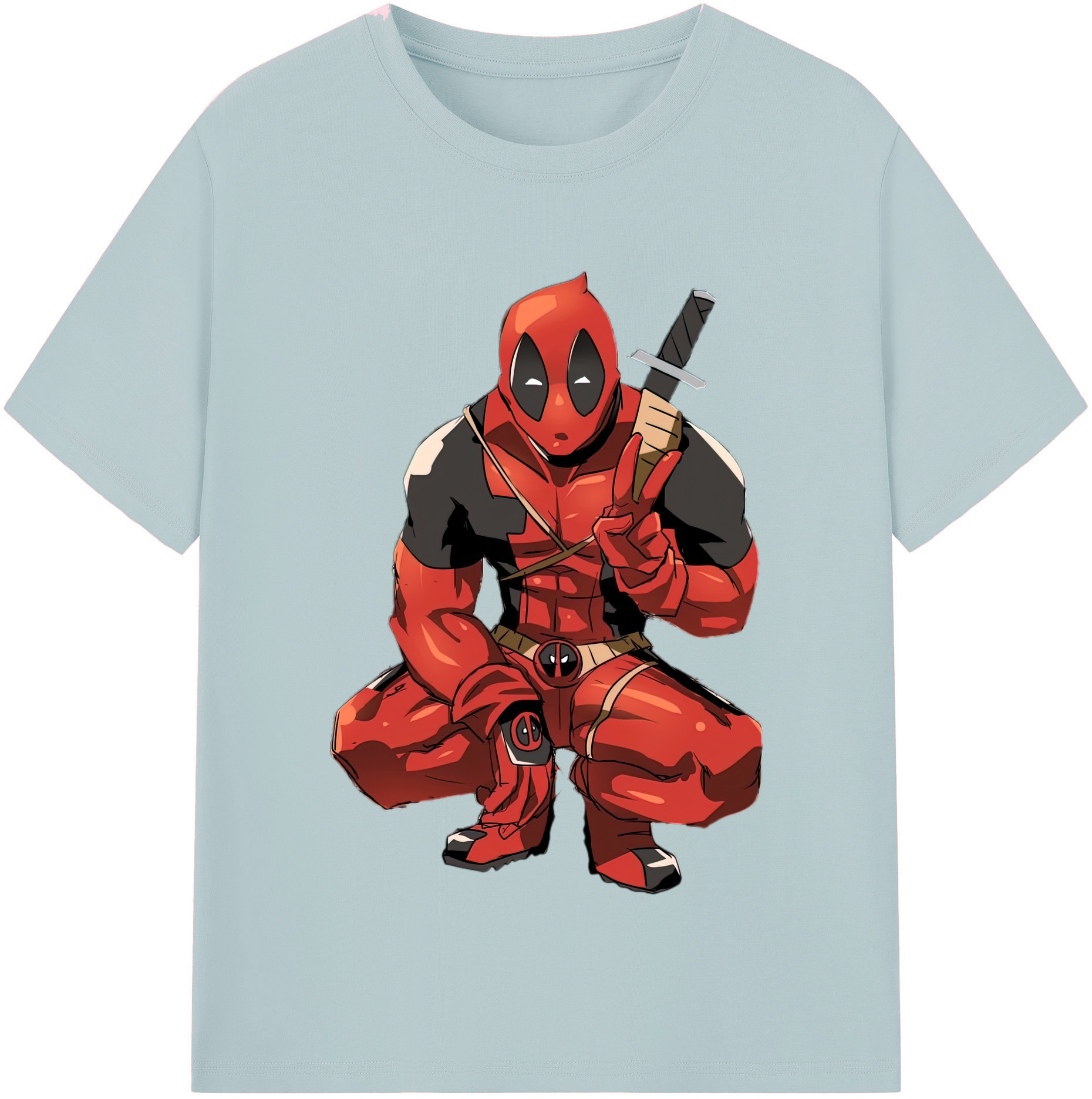 （画像用） Deadpool デッドプール 綿100％半袖Tシャツ（フロントプリント）